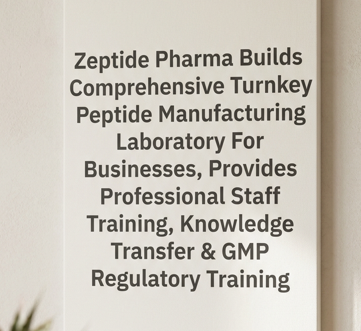 Comprehensive Turnkey Peptide Manufacturing Facility Solutions: Design, Construction, Training and Certification