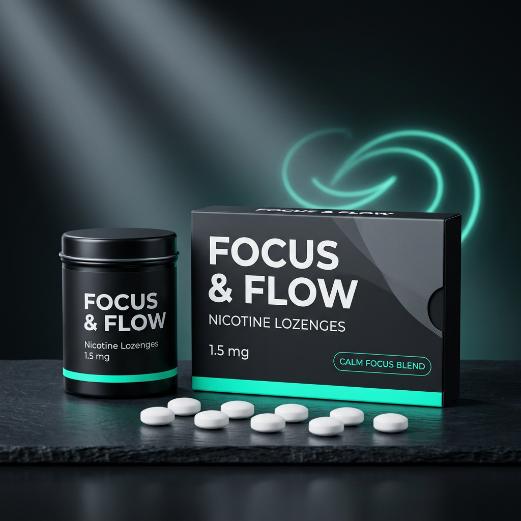 Focus & Flow Nicotine Lozenges | 1.5mg Nicotine + NAD+ & Caffeine Private Label