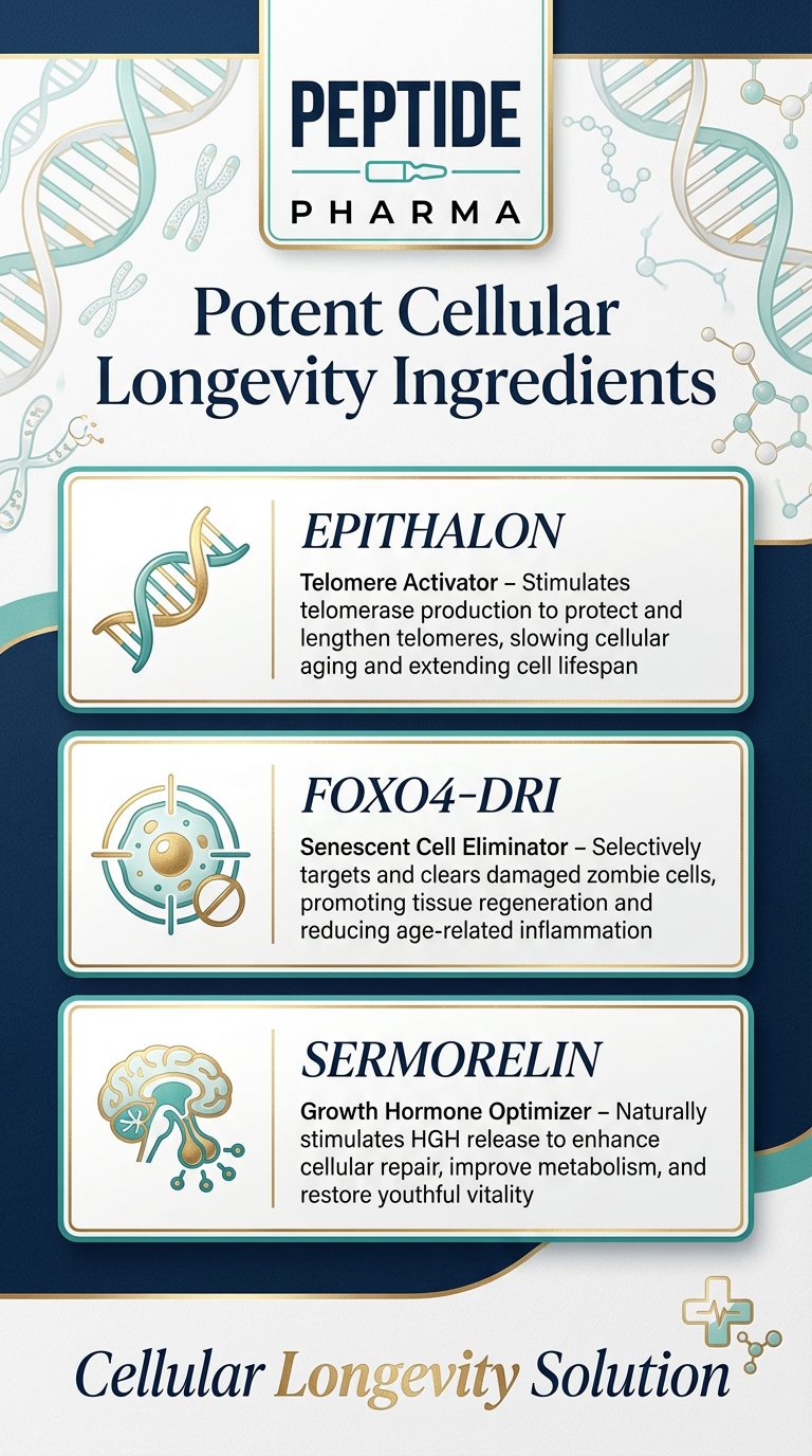 Anti Aging FOXO4-DRI Cellular Longevity Serum 100 Kits Vials Topical Anti-Aging Peptide Solution