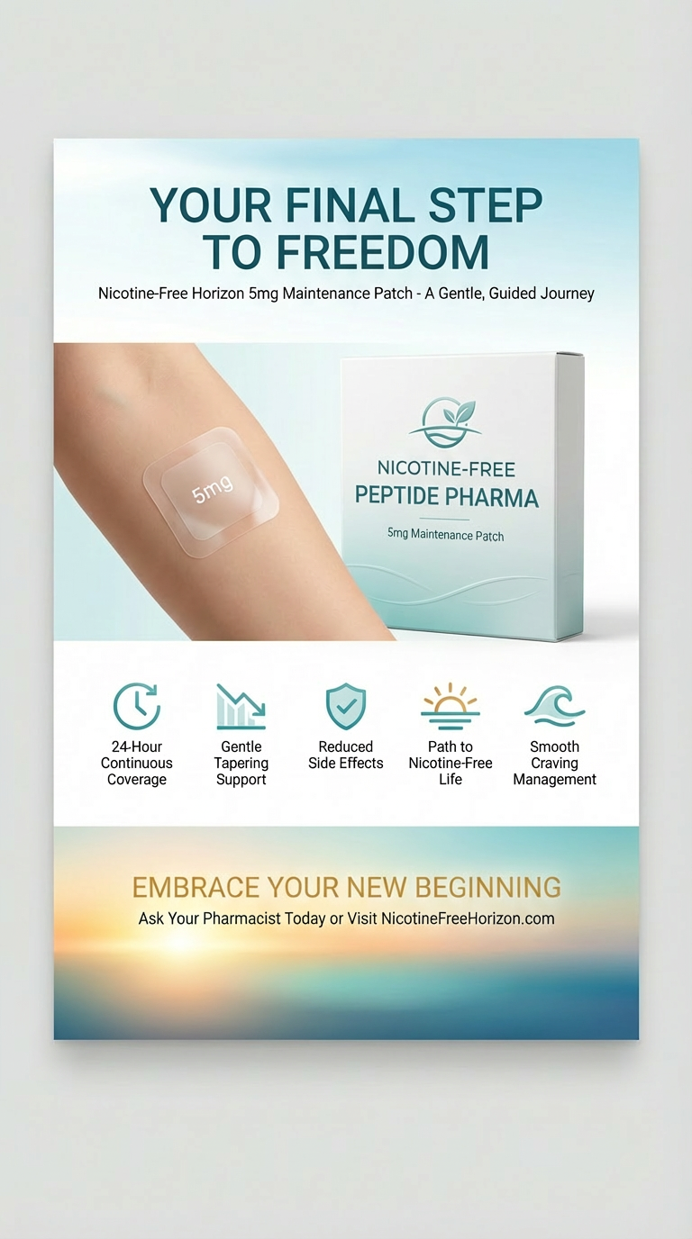 Quit Smoking Aid Nicotine-Free 5mg Maintenance Patch 24 Hour Coverage Transdermal Patch Contract Manufactured