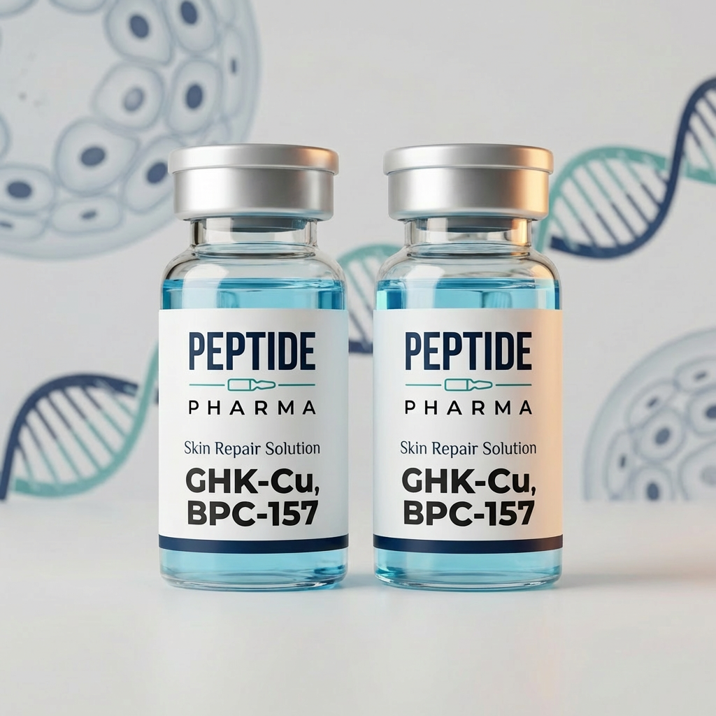 Anti Aging Skin Repair GHK-Cu and BPC-157 Peptide Serum 100 Kits Skin Repair Solution with Microdermal Roller