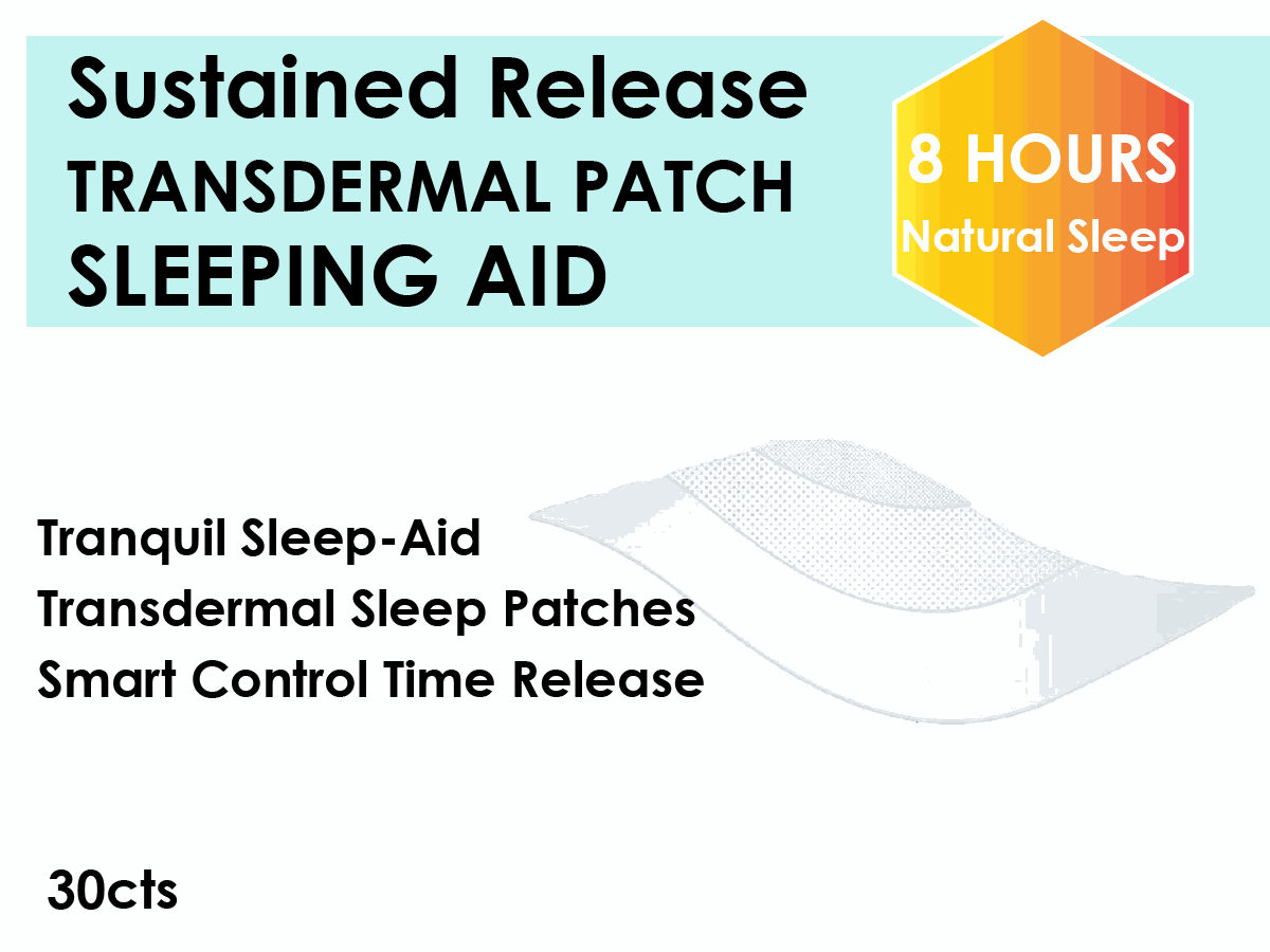 Transdermal sleep patches with smart control release technology for 8 hours natural sleep aid