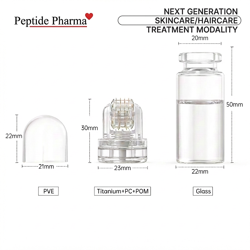 Anti Aging Bio-Repair Kit 100 Packs of Biomimetic Peptide & Hydration Microneedling Ampoules